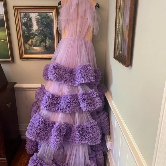Christian Siriano purple Dress Gown US8 M L princess costume PROM Medium - Picture 3 of 16